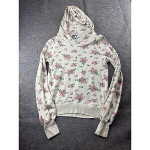 Pam & Gela Hoodie Sweatshirt Floral Girly Coquette Womens P/S Kangaroo Pocket